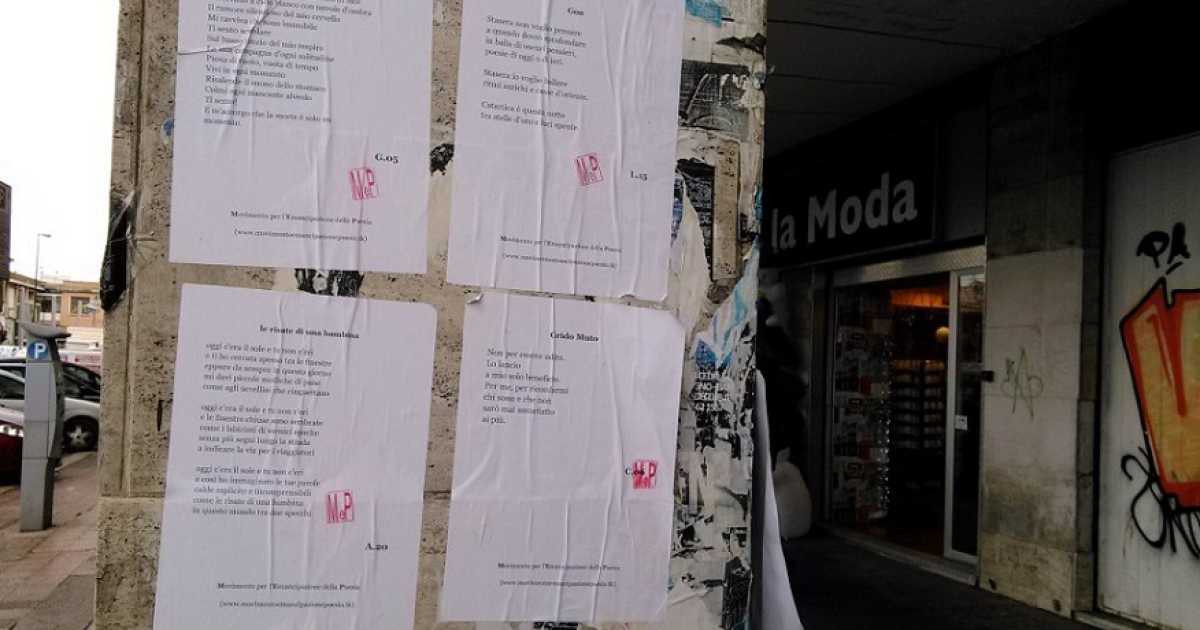 Le strade di Bari inondate di poesie: �Versi per risvegliare le coscienze�